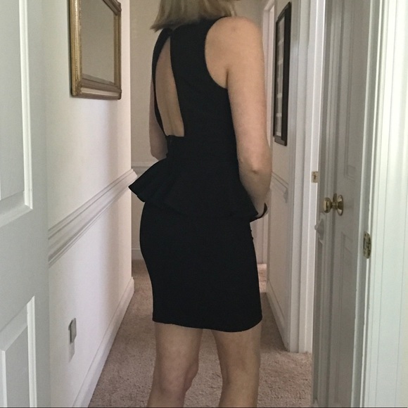 Like New Phanuel Mesh Front Peplum LBD - Picture 3 of 7